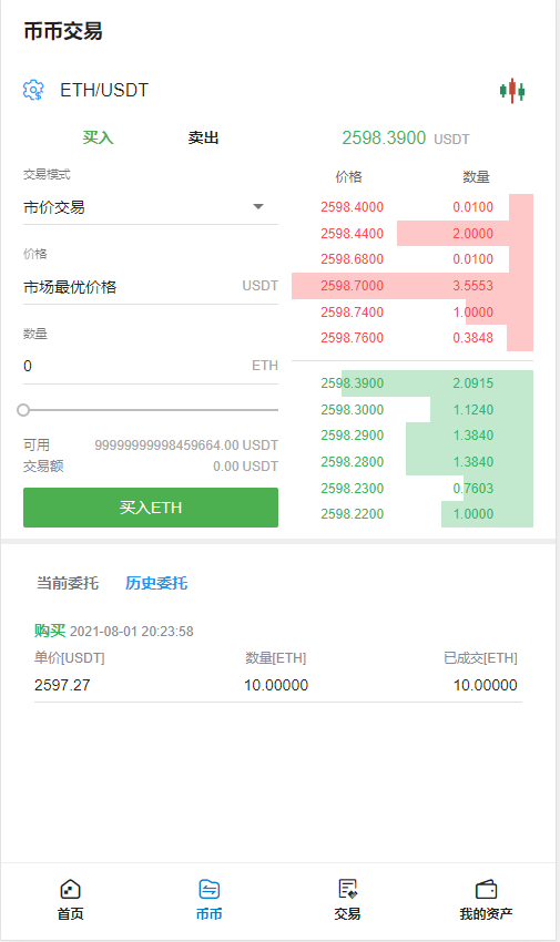 【区块链合约交易所源码】新币币交易所USDT秒合约杠杆C2C法币交易 手机端为VUE纯源码